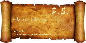 Pócs Sára névjegykártya